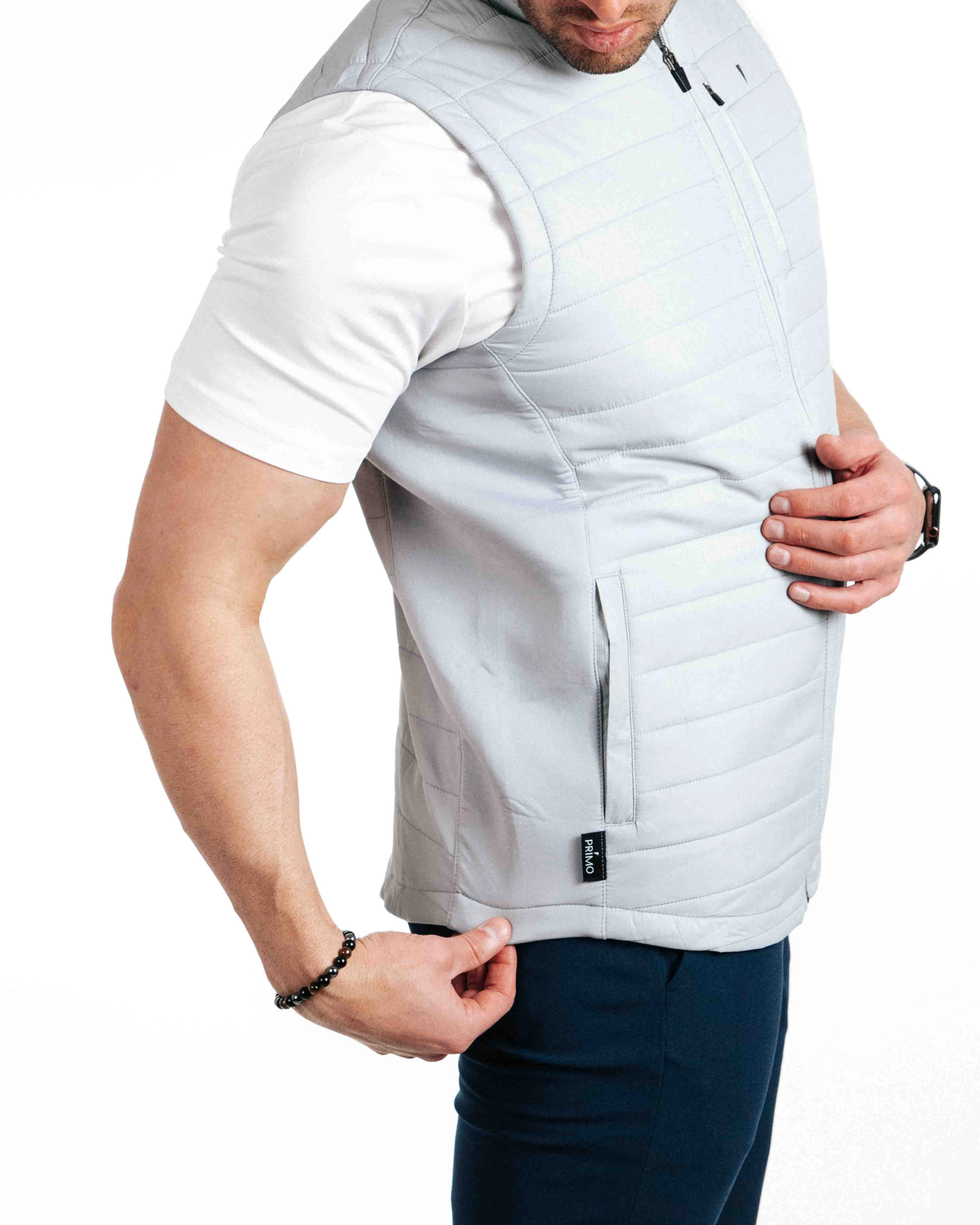 Light Gray Puff Vest