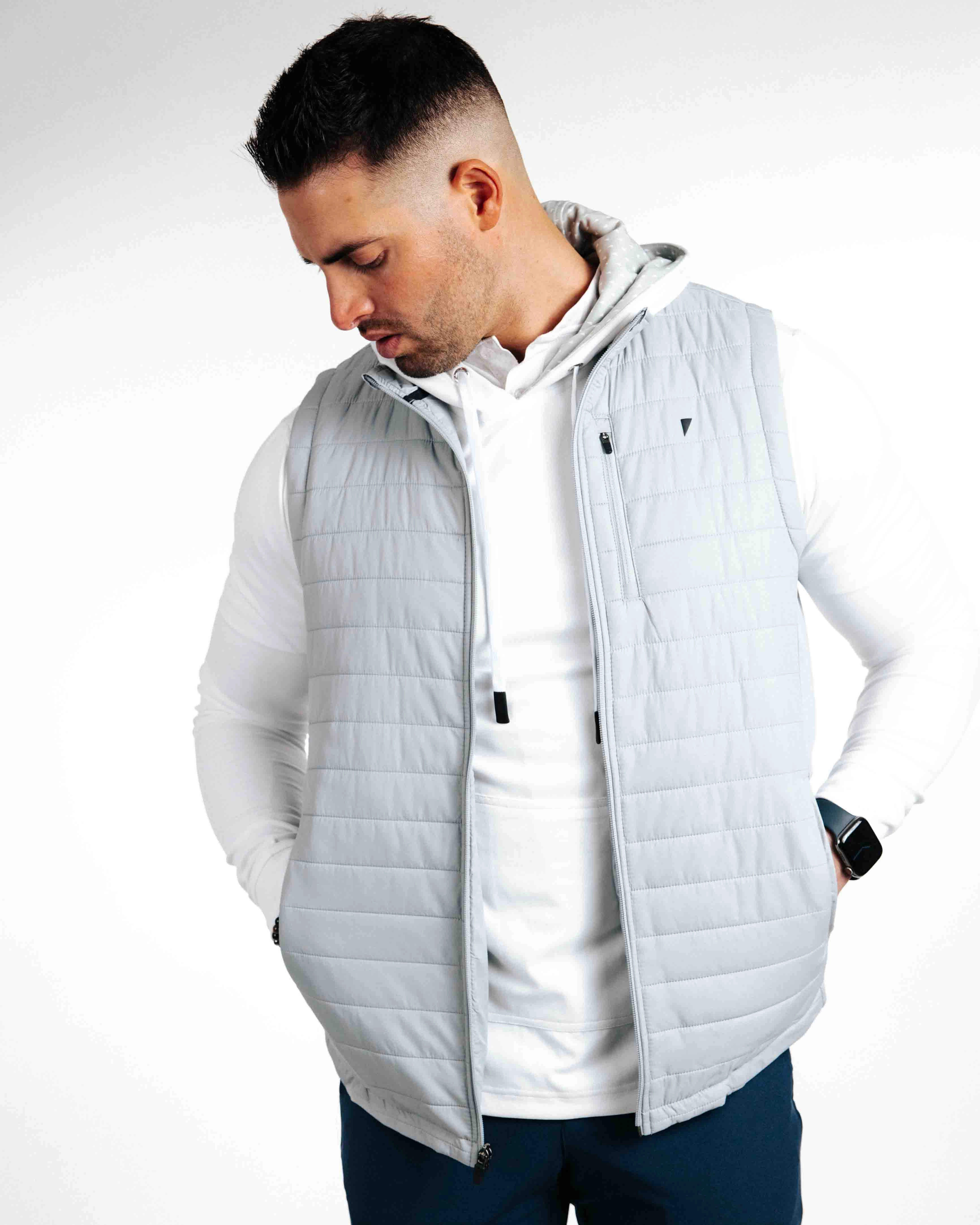 Light Gray Puff Vest