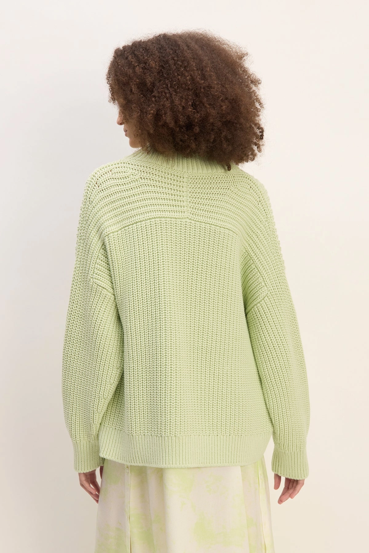 LIGHT GREEN TURTLENECK KNIT JUMPER