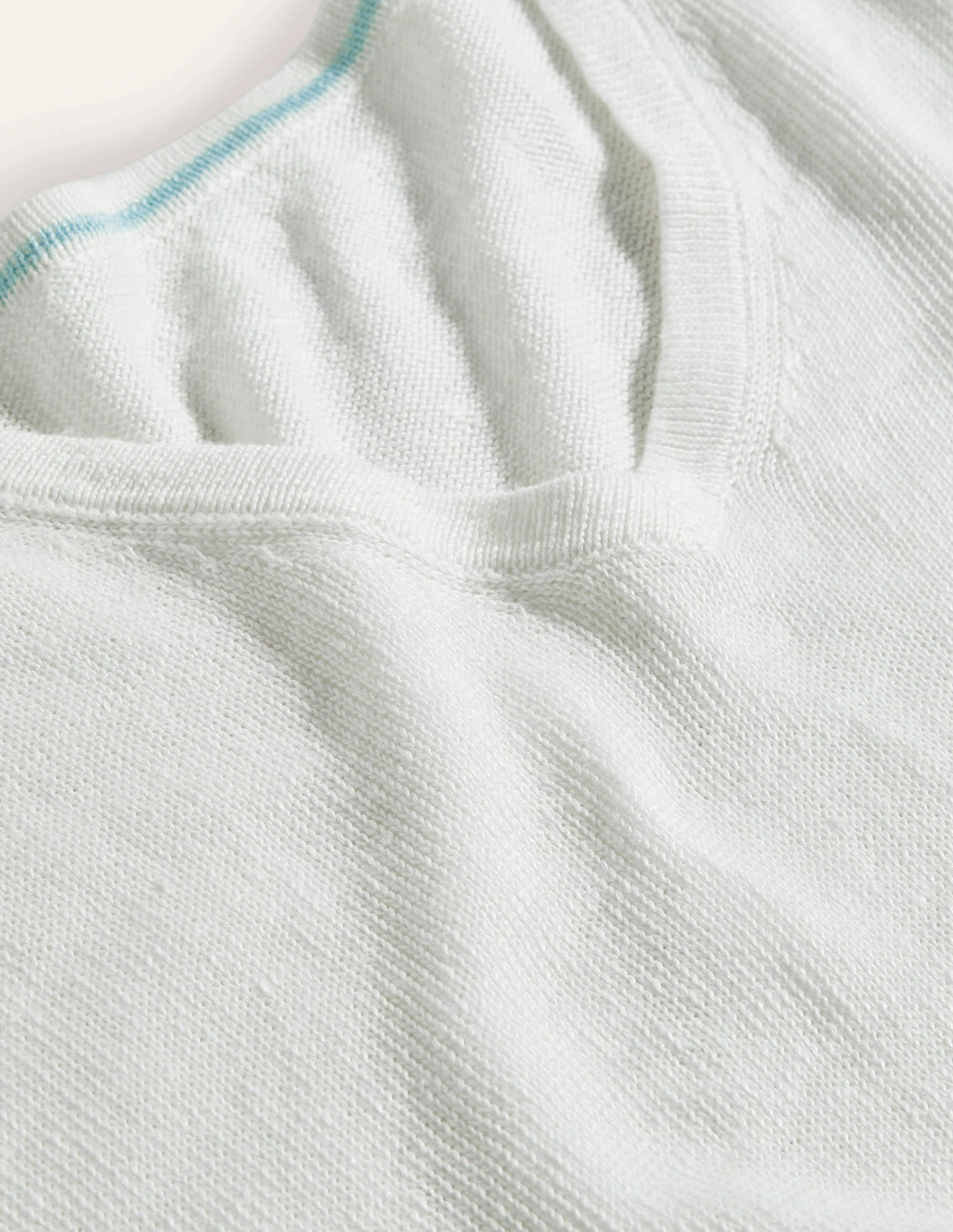 Linen Knitted T-shirt-Ivory