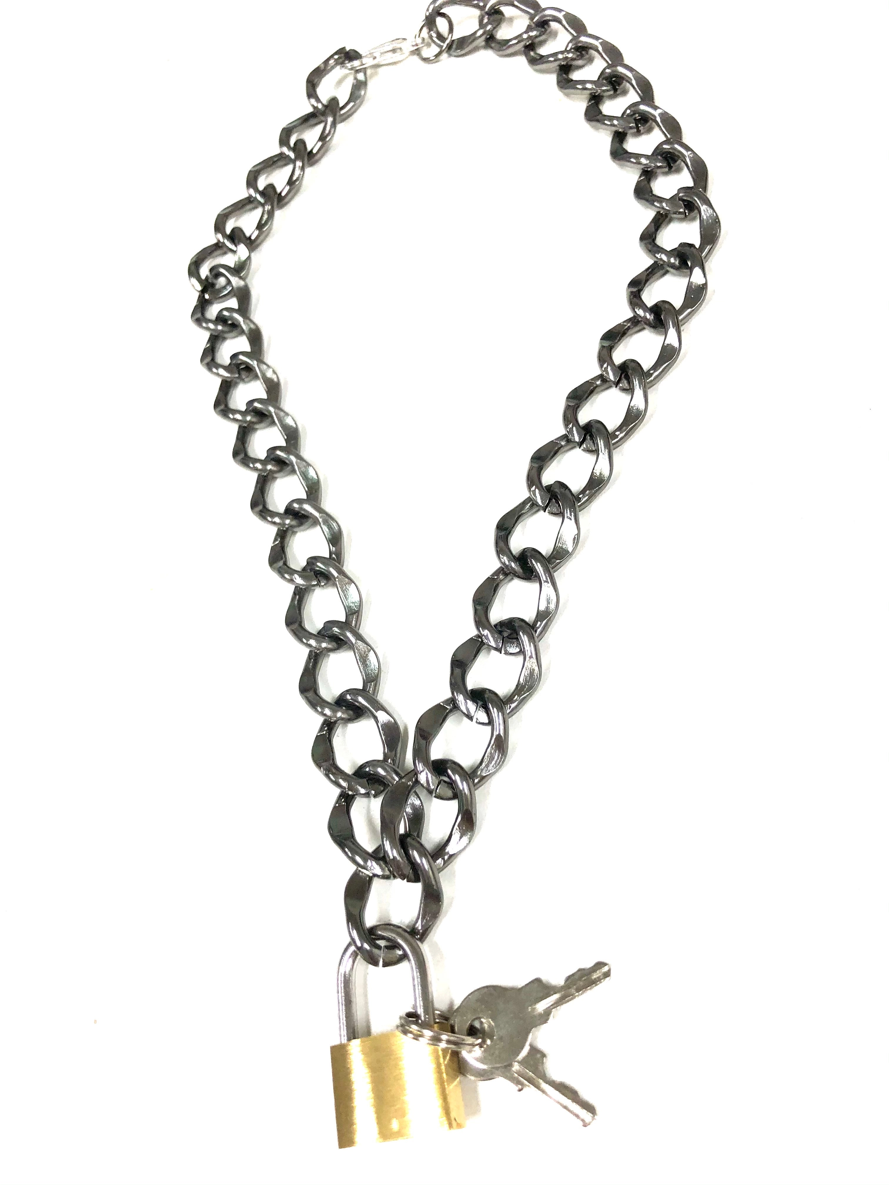 Lock and key  choker necklace