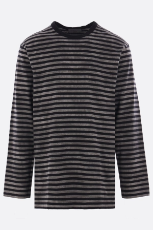 long-sleeve t-shirt in striped cotton