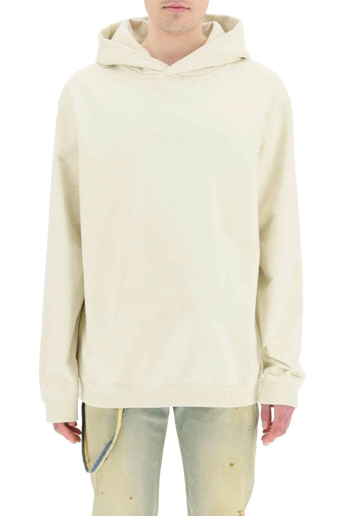 Maison Margiela Logo Detailed Long-Sleeved Hoodie