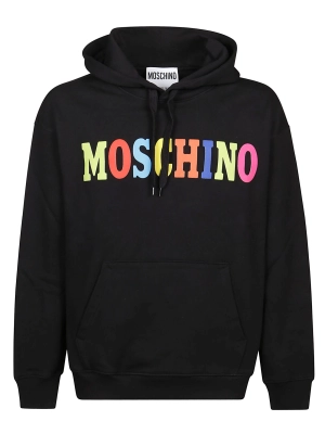 Moschino Logo Printed Drawstring Hoodie