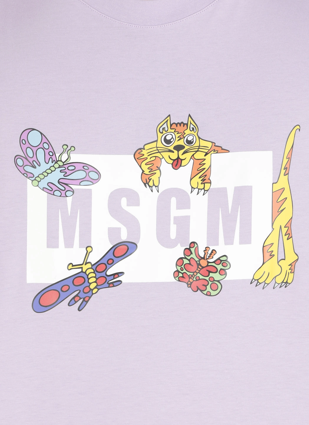 MSGM Funny Tiger Logo Box T-Shirt