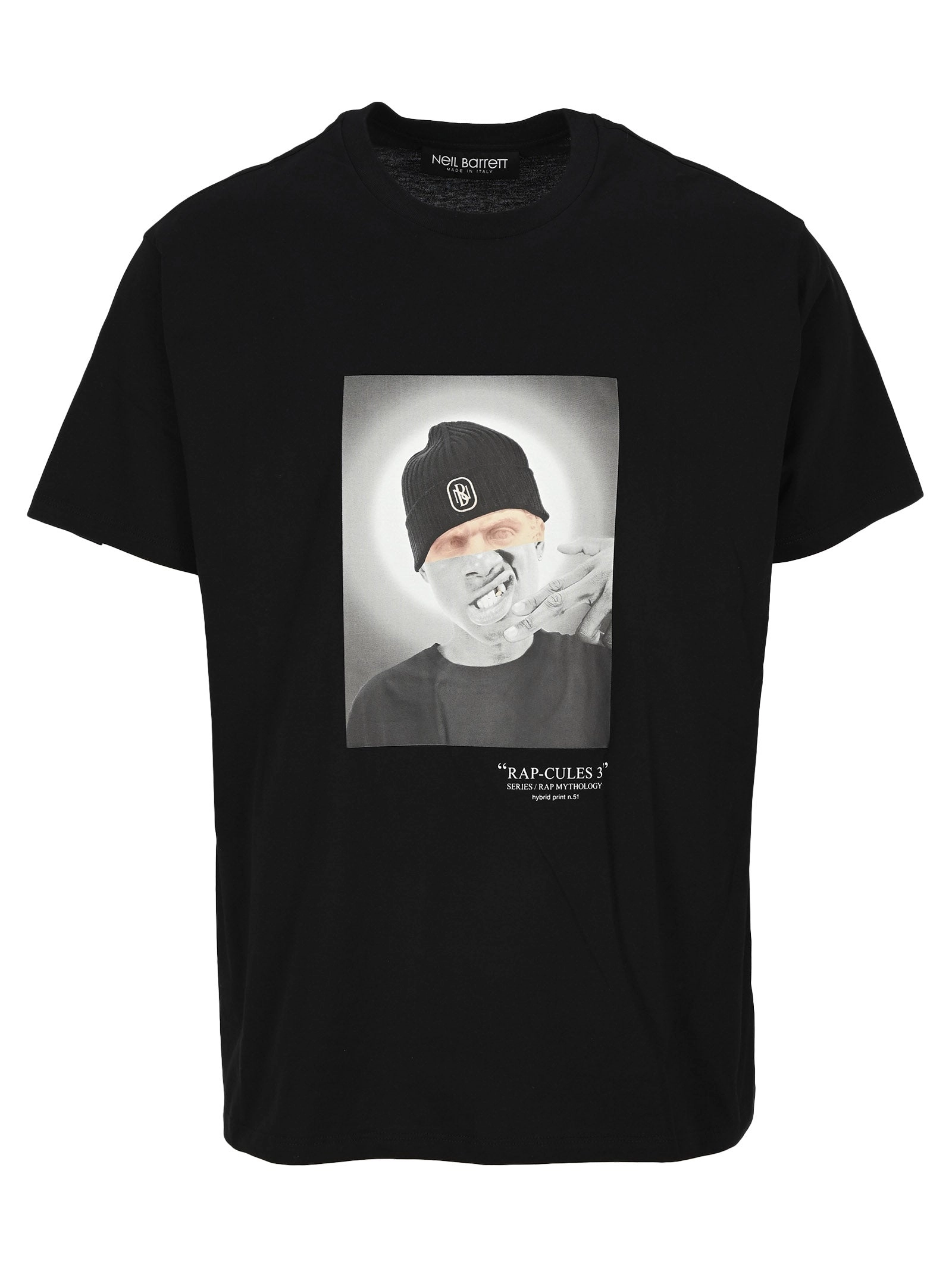 Neil Barrett Rap Cules 3 Print Crewneck T-Shirt