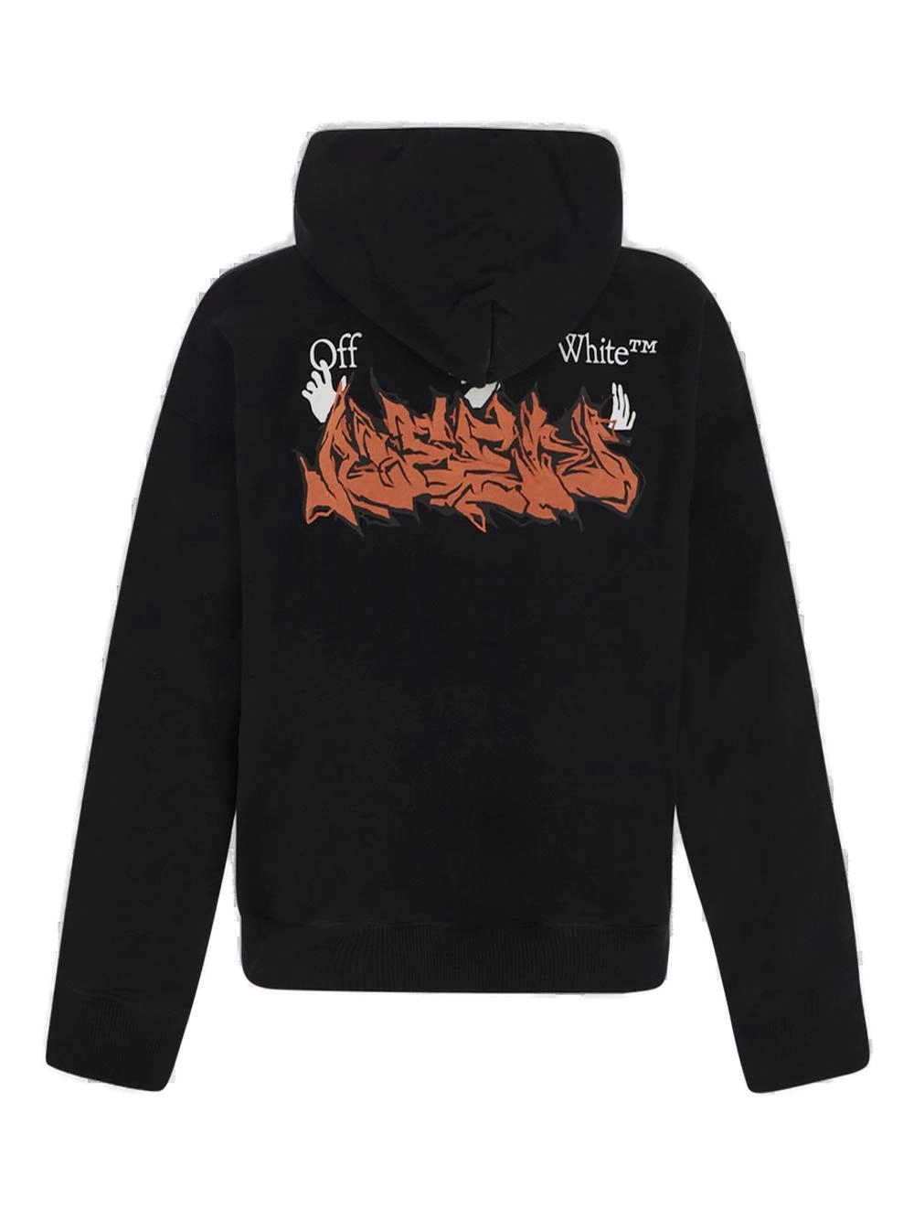 Off-White Logo Printed Drawstring Hoodie