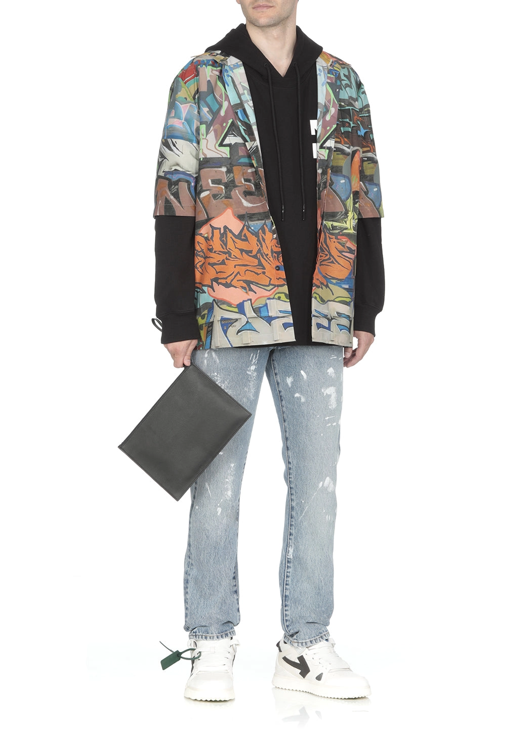 Off-White Logo Printed Drawstring Hoodie