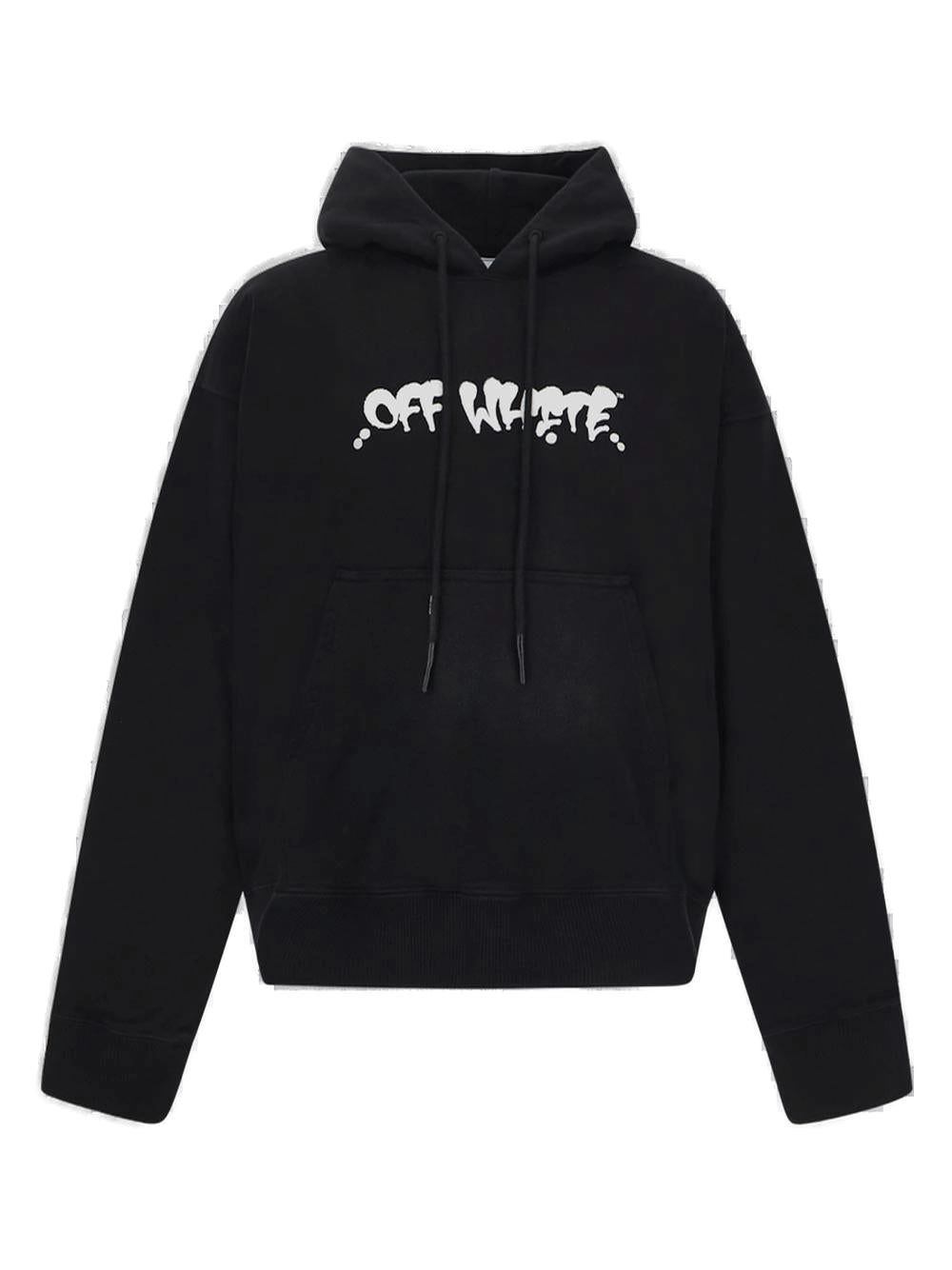 Off-White Logo Printed Drawstring Hoodie