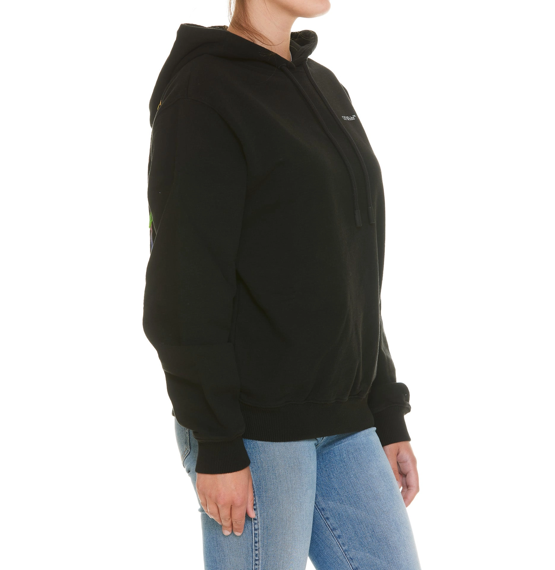 Off-White Logo Printed Long-Sleeved Hoodie