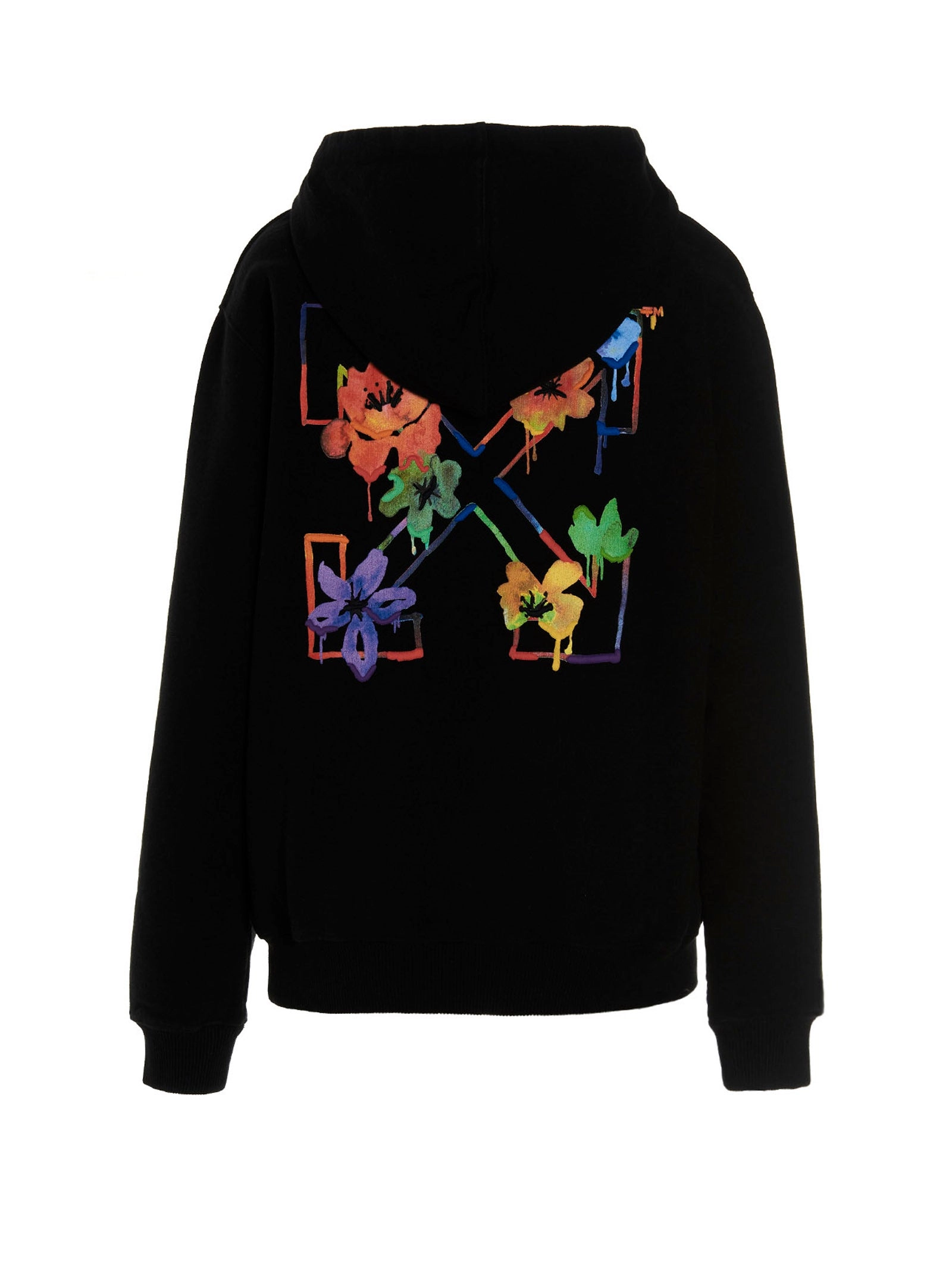 Off-White Logo Printed Long-Sleeved Hoodie