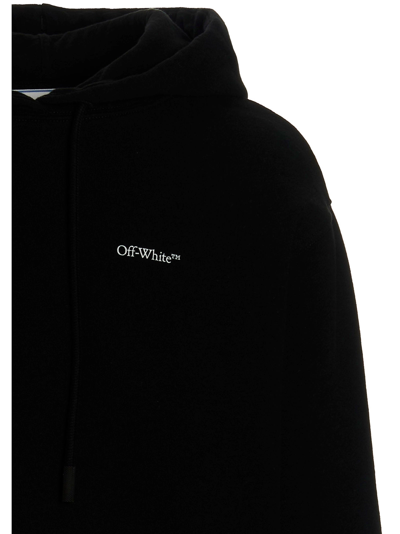 Off-White Logo Printed Long-Sleeved Hoodie