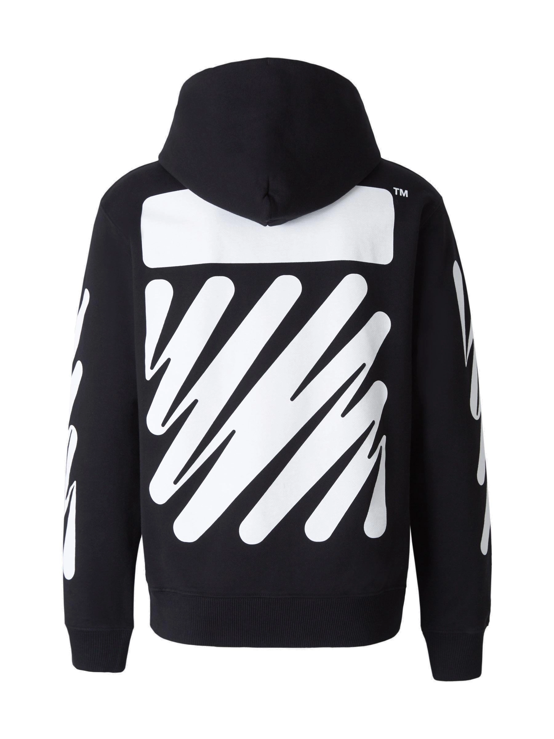 Off-White Wave Diag Printed Drawstring Hoodie