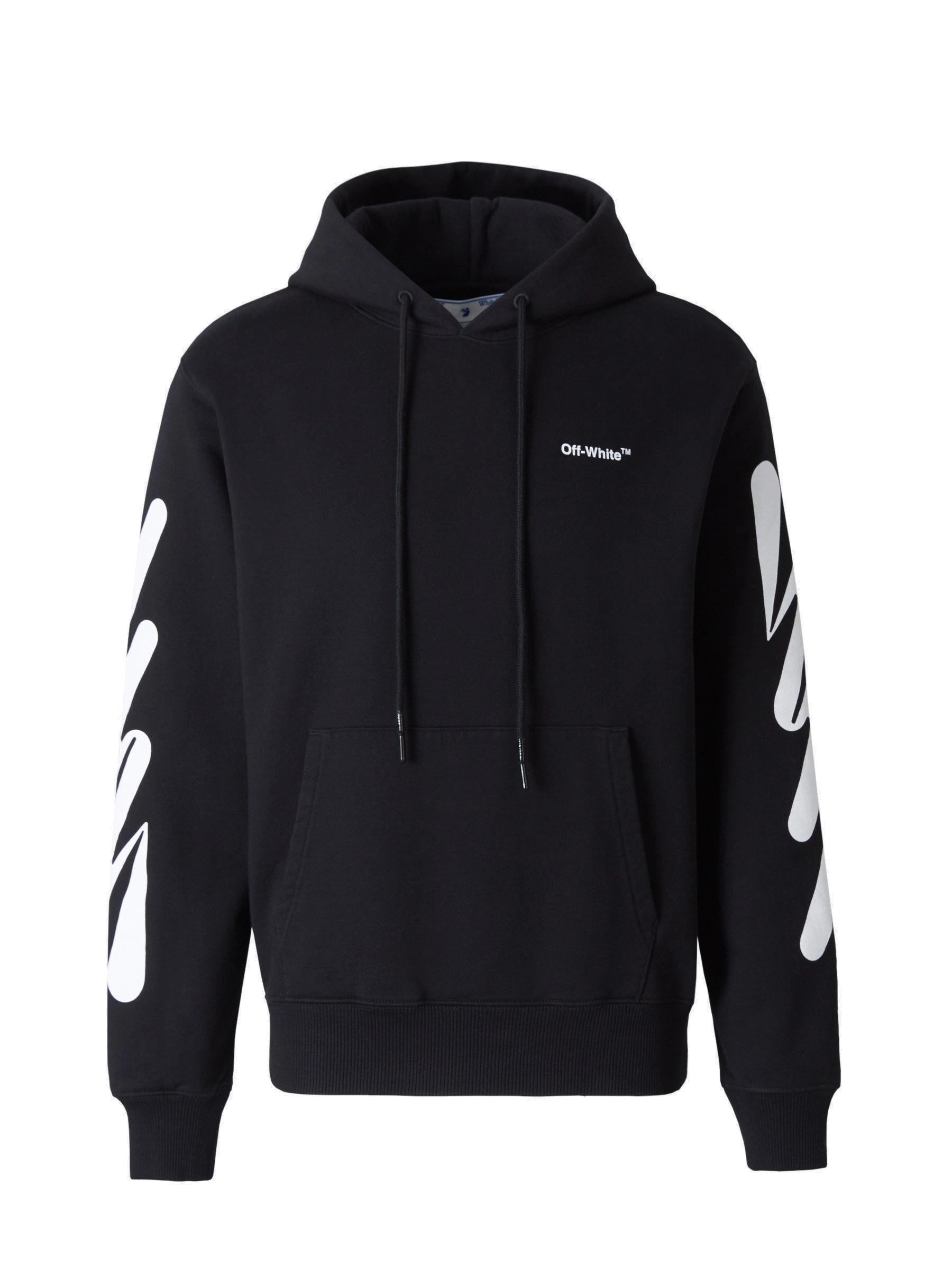 Off-White Wave Diag Printed Drawstring Hoodie