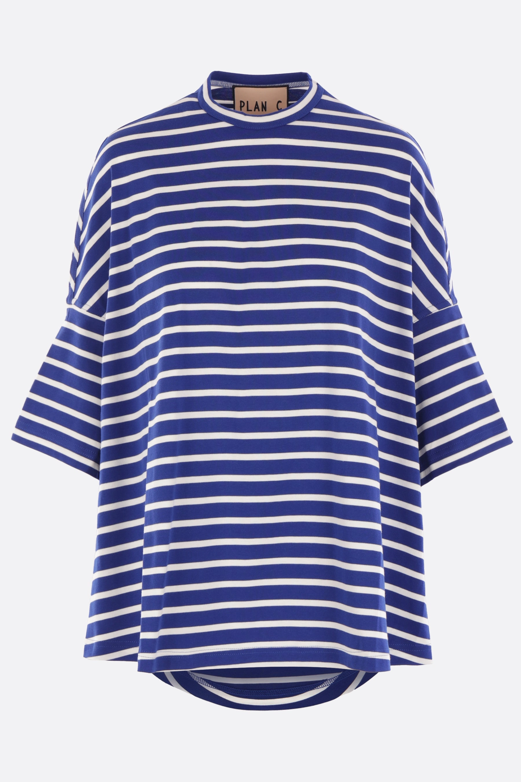 oversize t-shirt in striped jersey