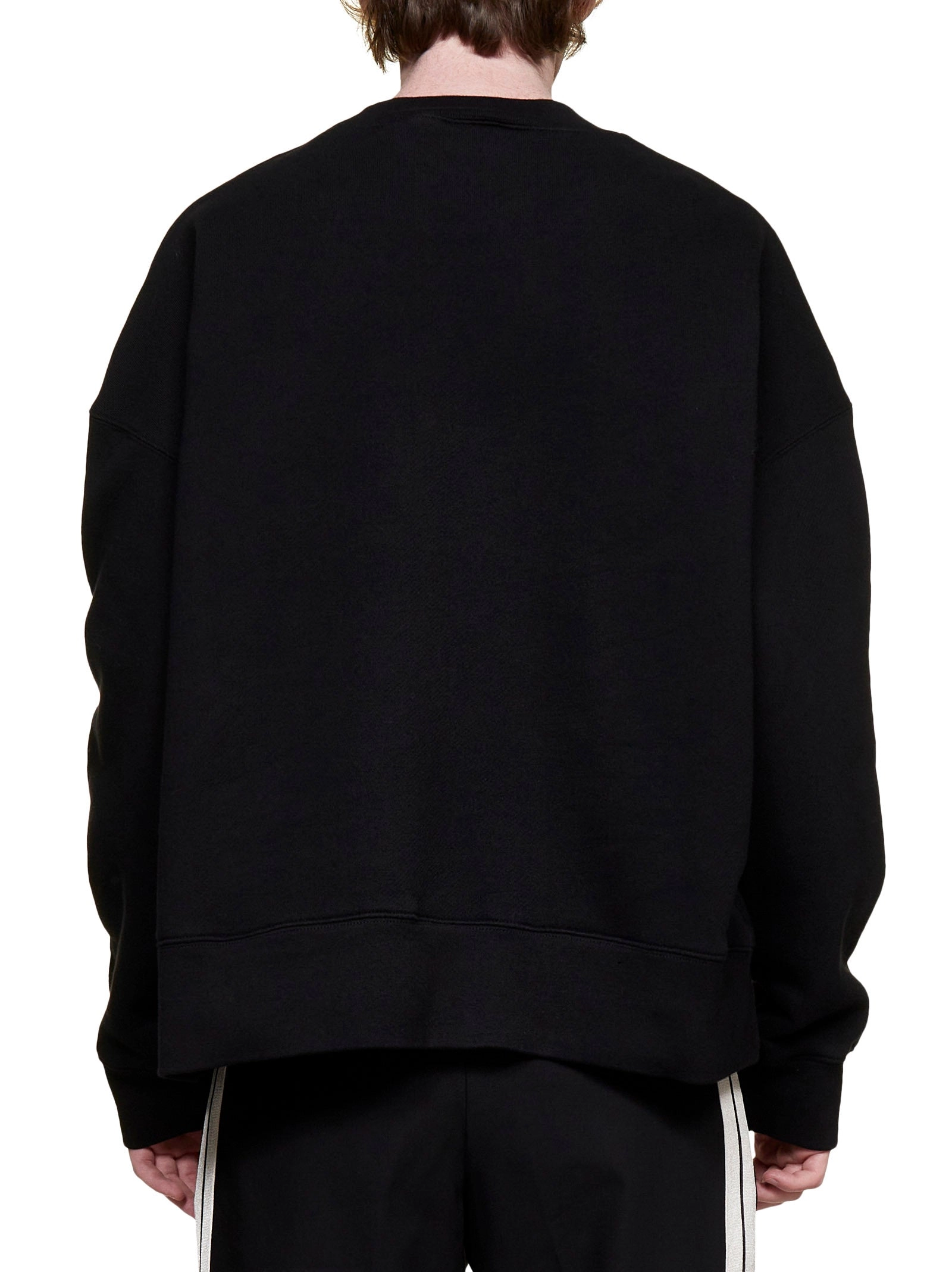 Palm Angels Drop Shoulder Parrot Printed Sweatshirt