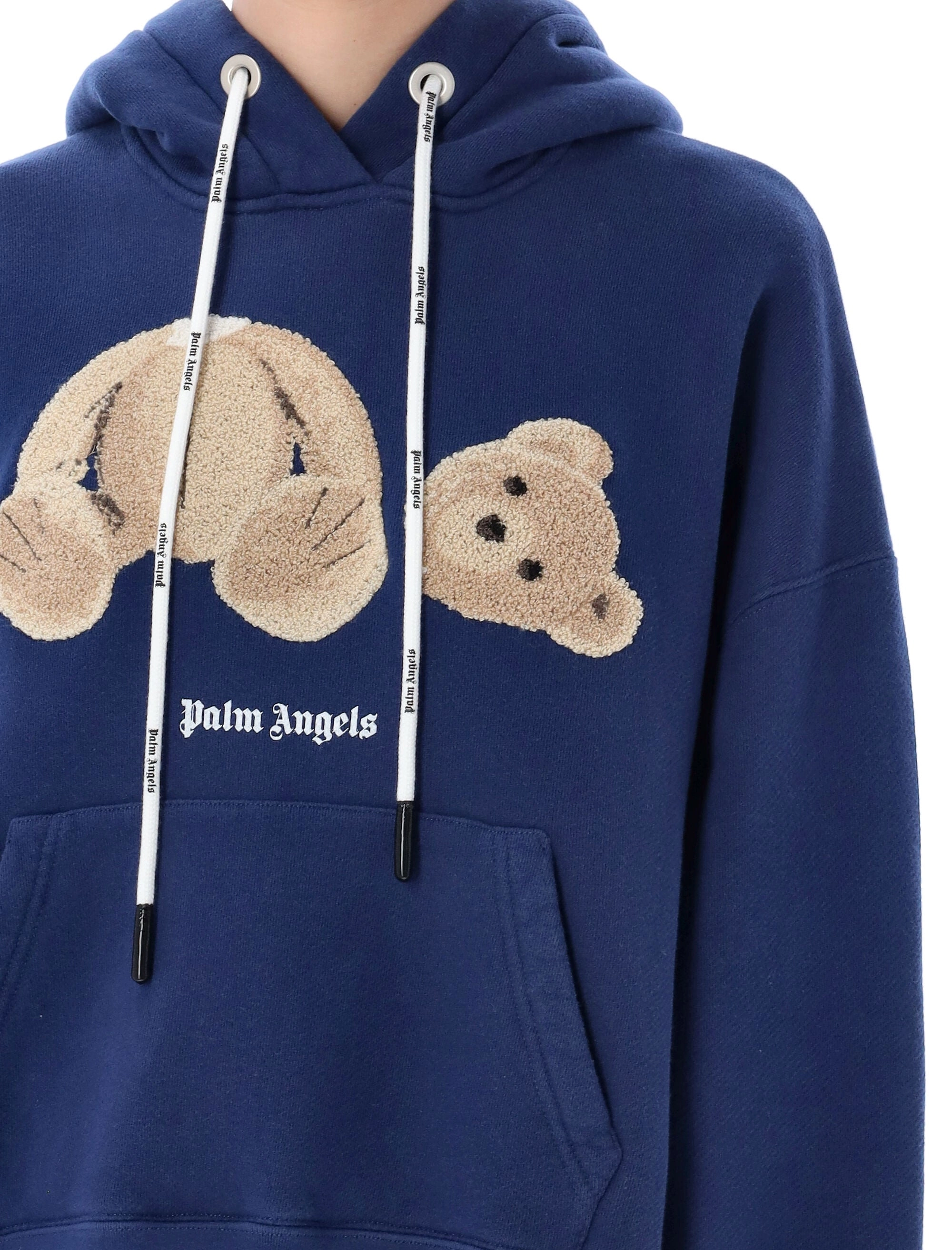 Palm Angels Logo Printed Drawstring Hoodie
