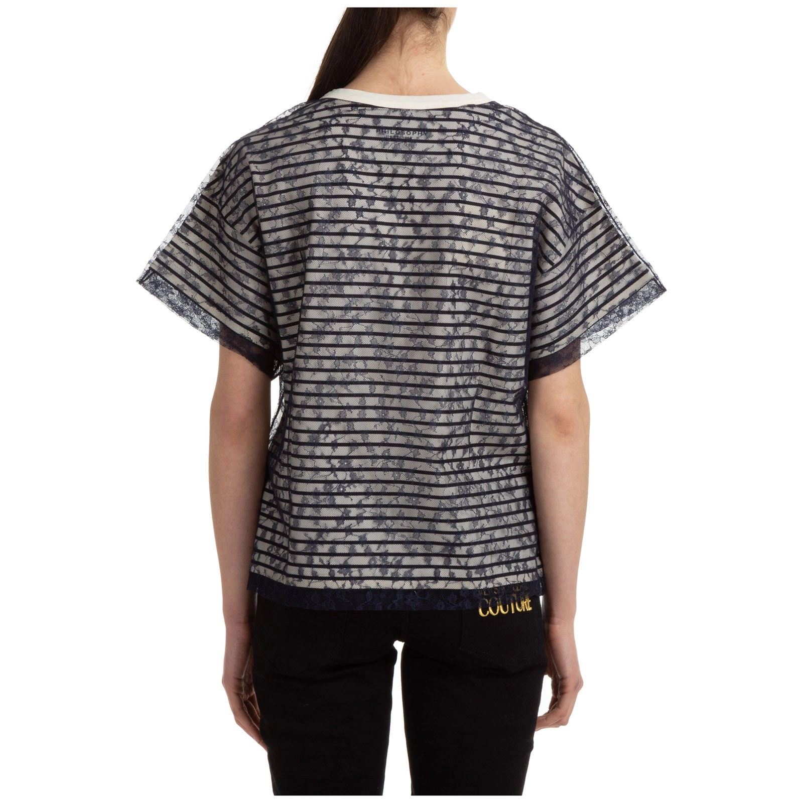 Philosophy Di Lorenzo Serafini Striped Crewneck T-Shirt