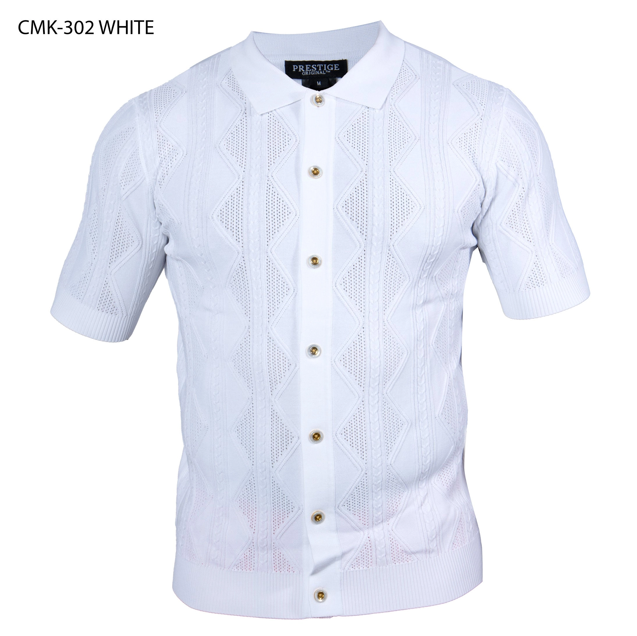 Prestige CMK-302 Short Sleeve Shirt - White