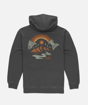 Rainbow Trout Hoodie - Charcoal