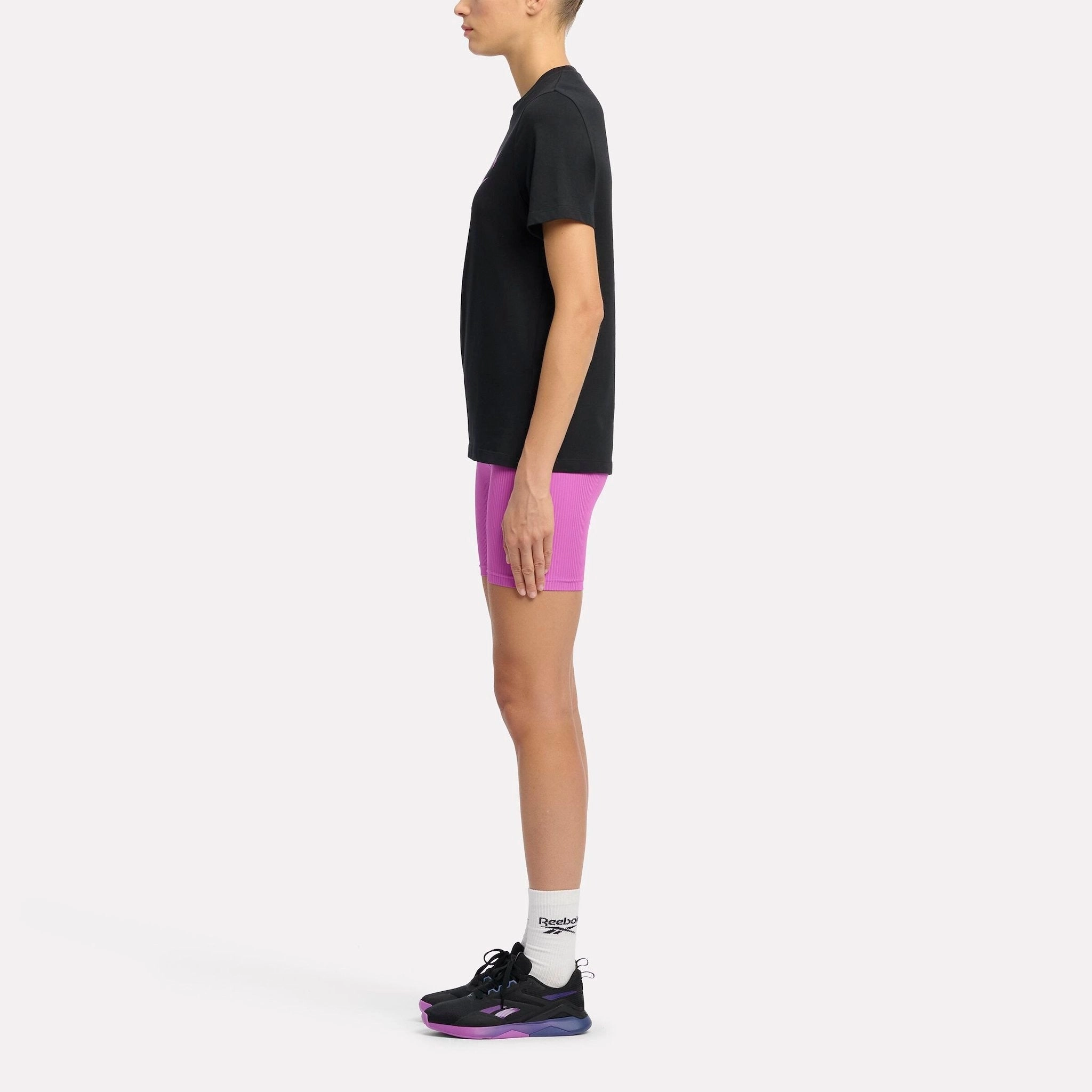 Reebok Identity Big Logo Tee Black/Purple/Electric Amber