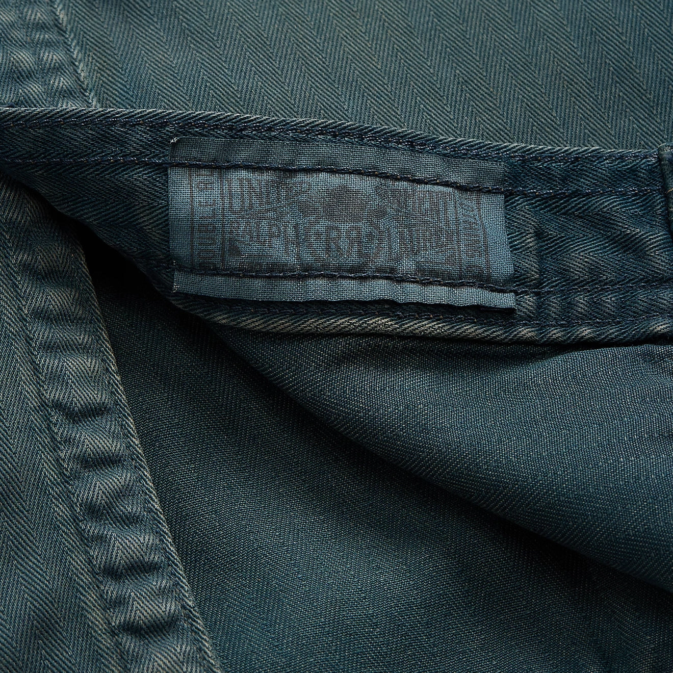 RRL by Ralph Lauren Garment-Dyed Herringbone Twill Workshirt Slate Blue