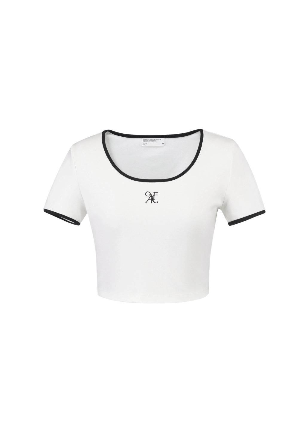 Short Cropped U-Neck T-Shirt