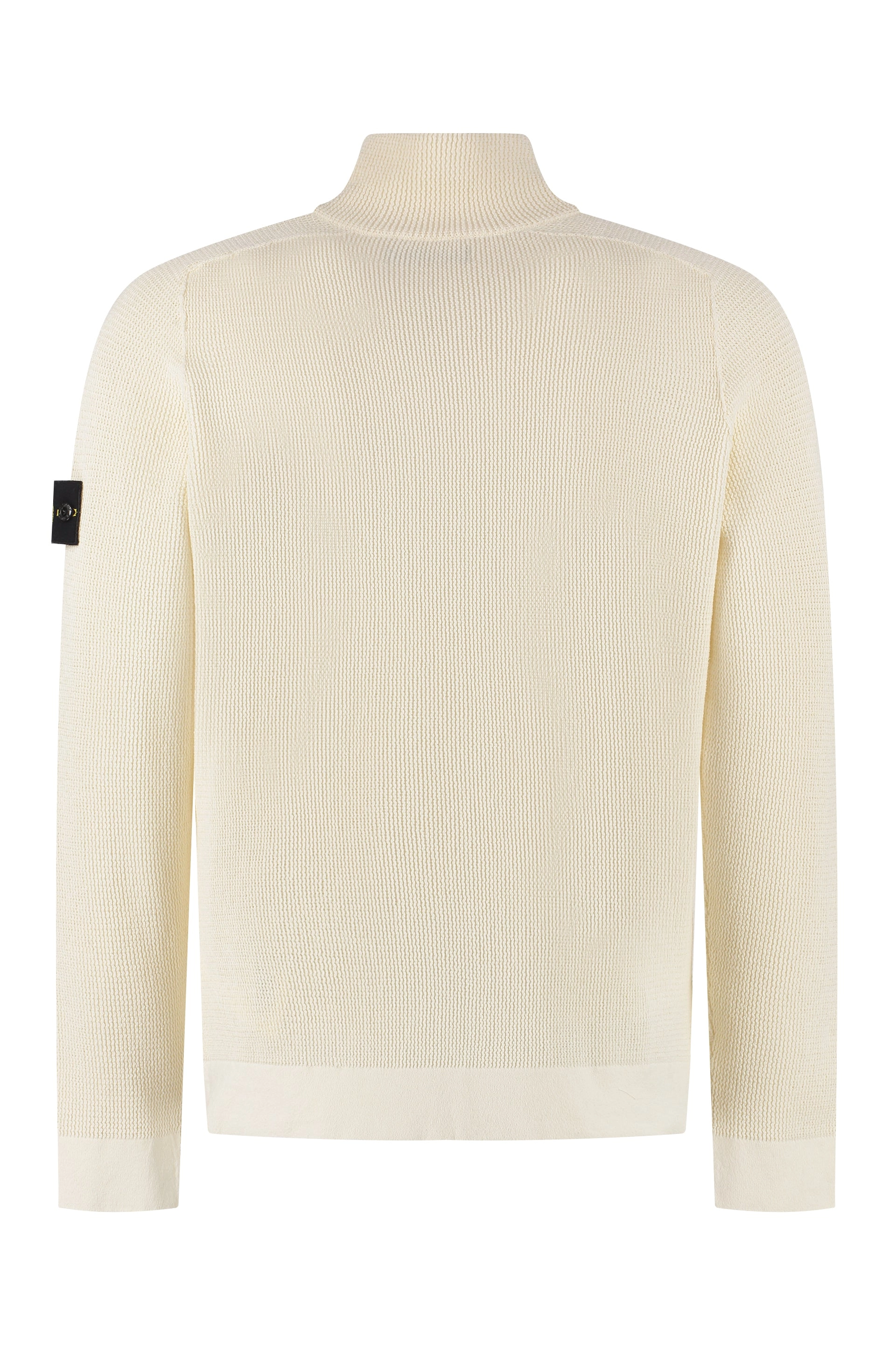 Stone Island Compass Logo Patch Half-Zip Sweateshirt