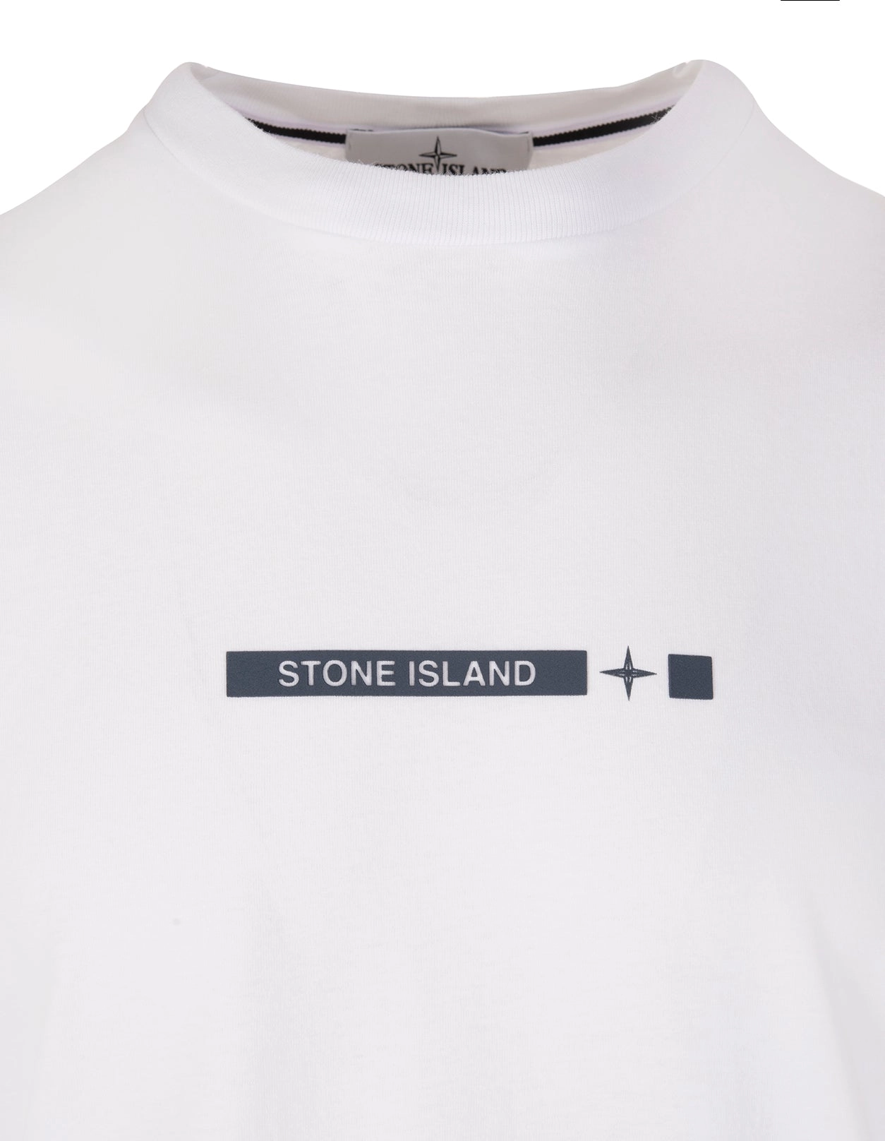 Stone Island Logo Printed Crewneck T-Shirt