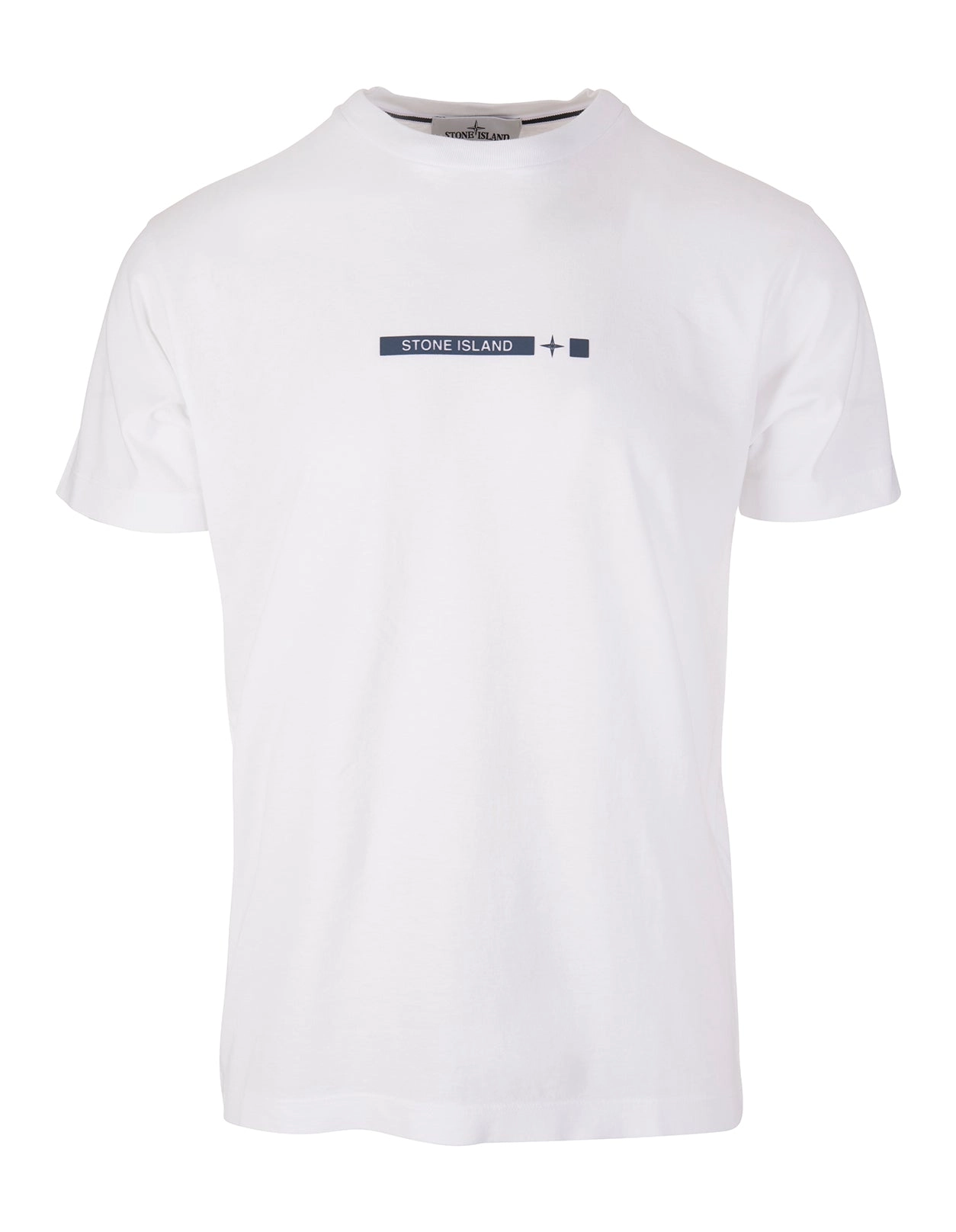 Stone Island Logo Printed Crewneck T-Shirt