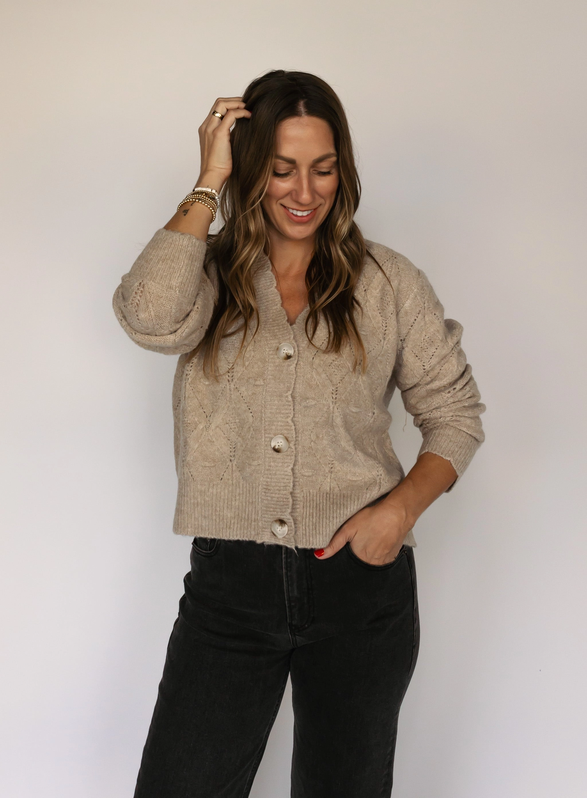 Terin Cable Knit Cardigan - Final Sale