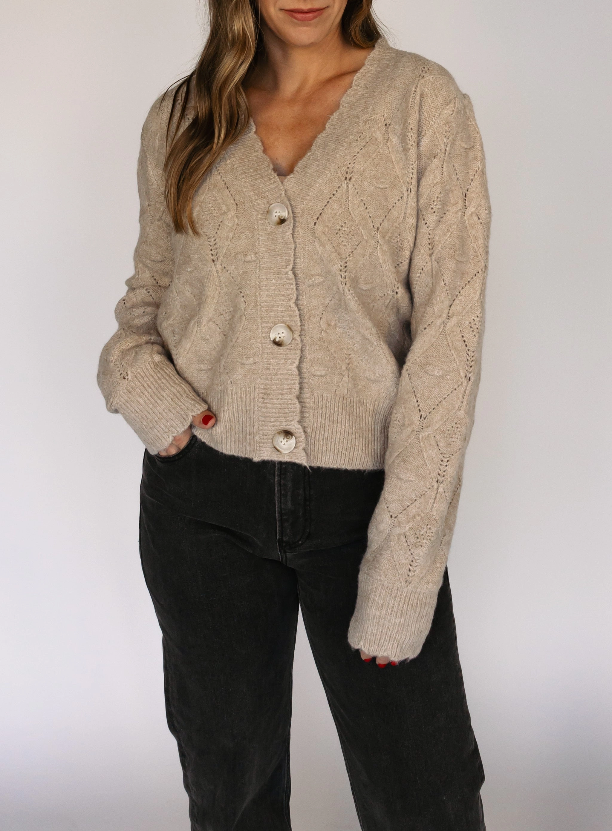 Terin Cable Knit Cardigan - Final Sale