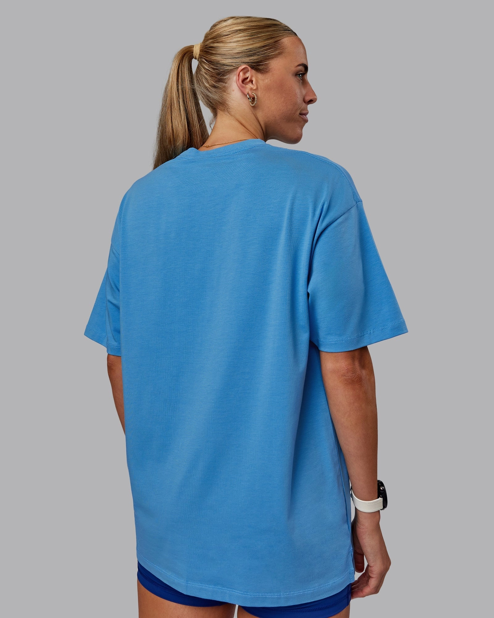 Unisex PimaFLX Tee Oversize - Azure Blue