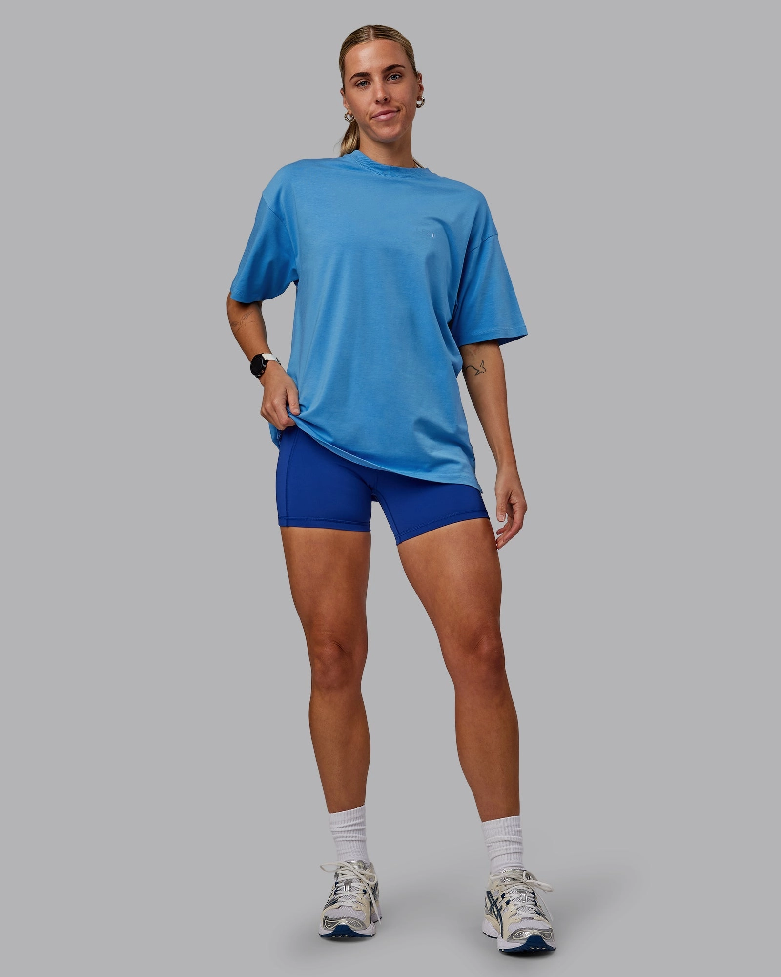 Unisex PimaFLX Tee Oversize - Azure Blue