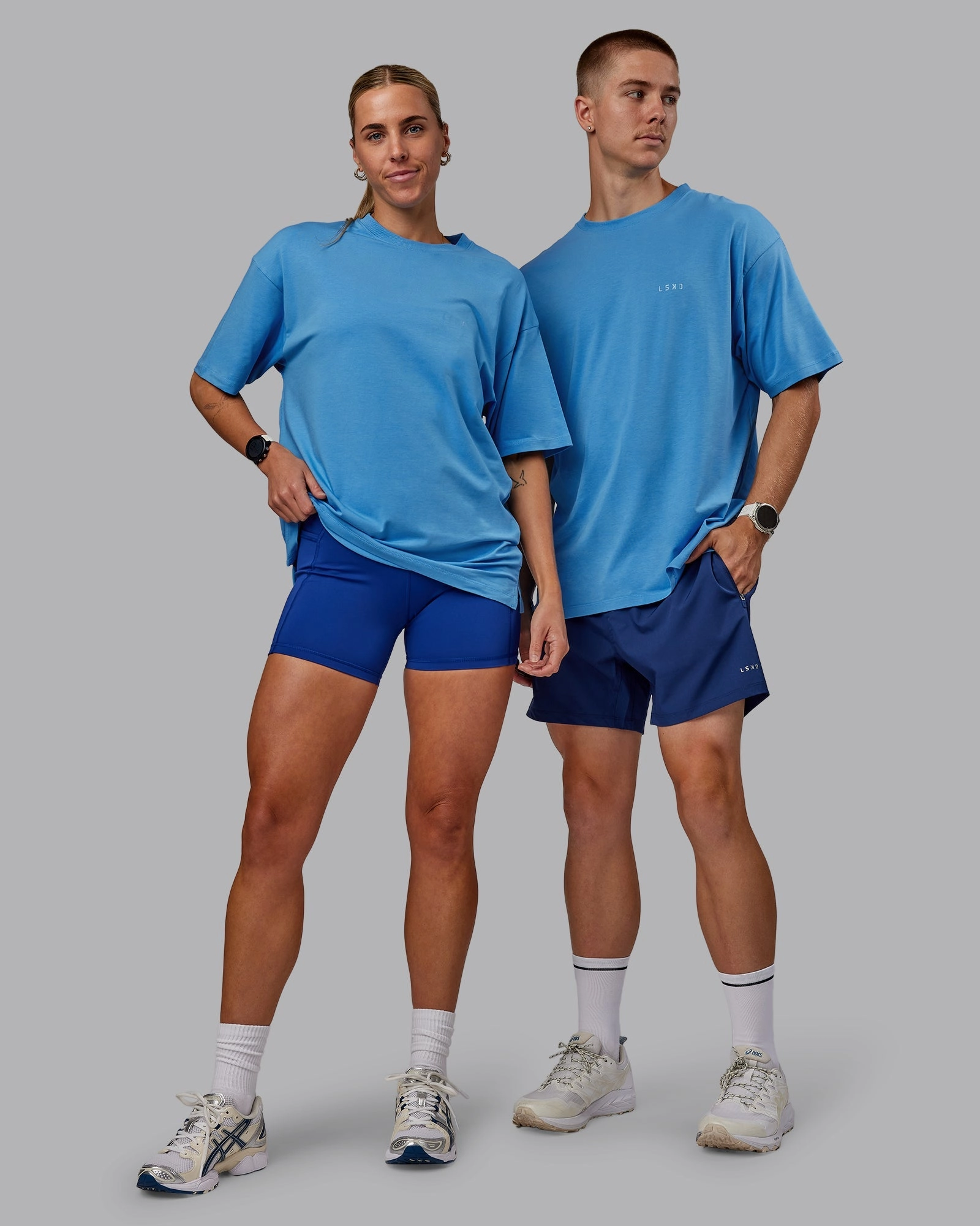 Unisex PimaFLX Tee Oversize - Azure Blue