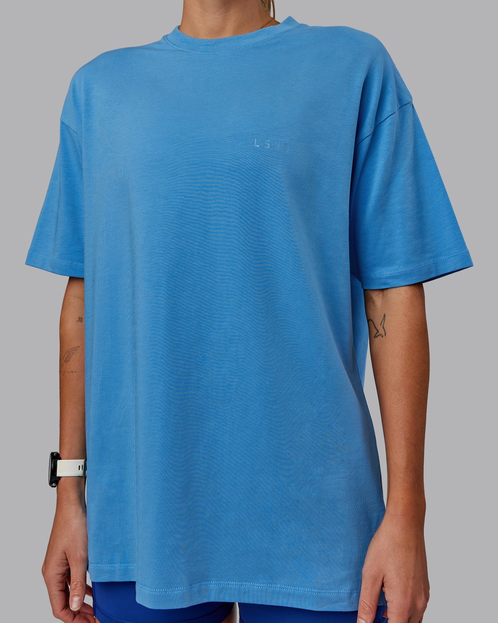 Unisex PimaFLX Tee Oversize - Azure Blue