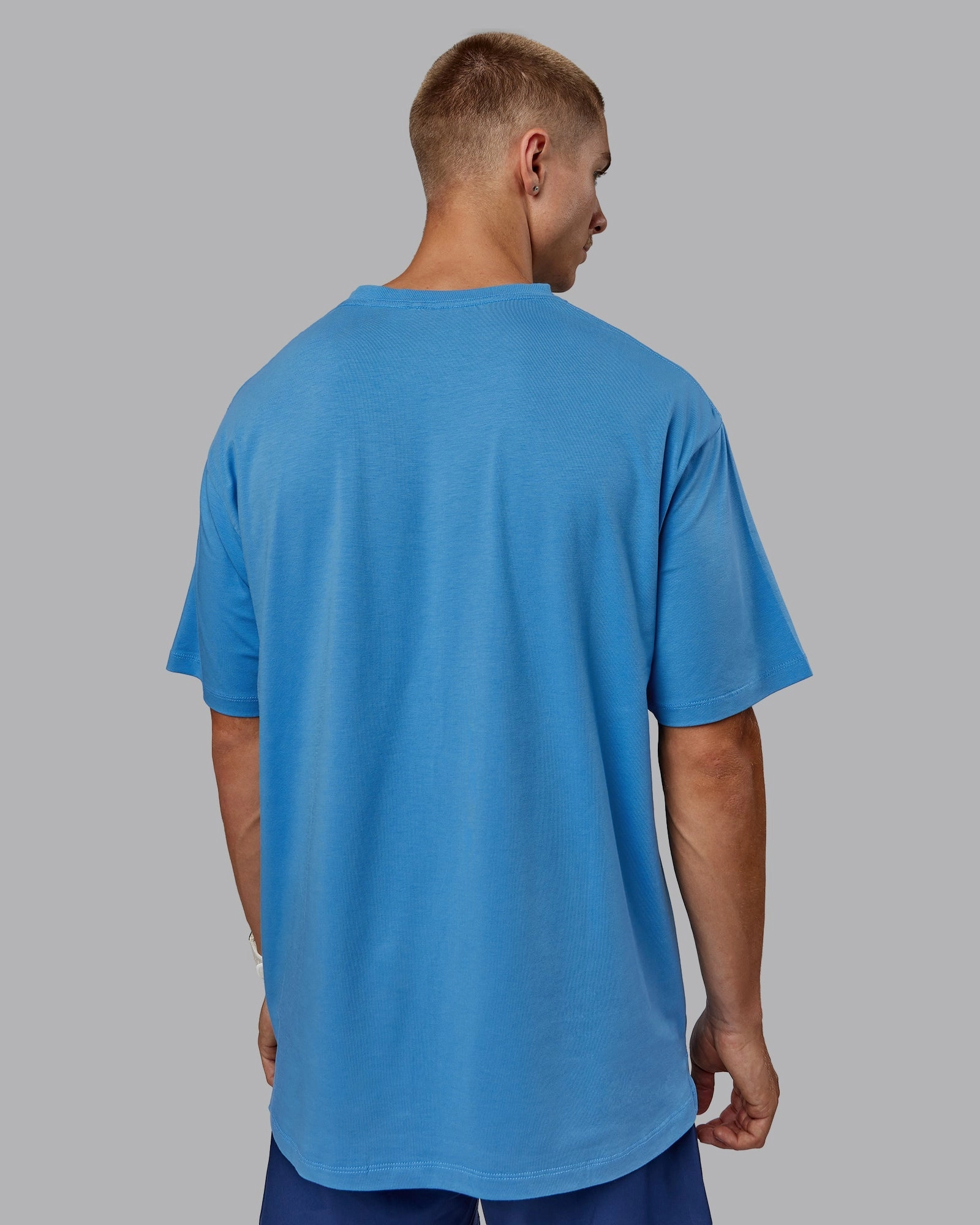 Unisex PimaFLX Tee Oversize - Azure Blue