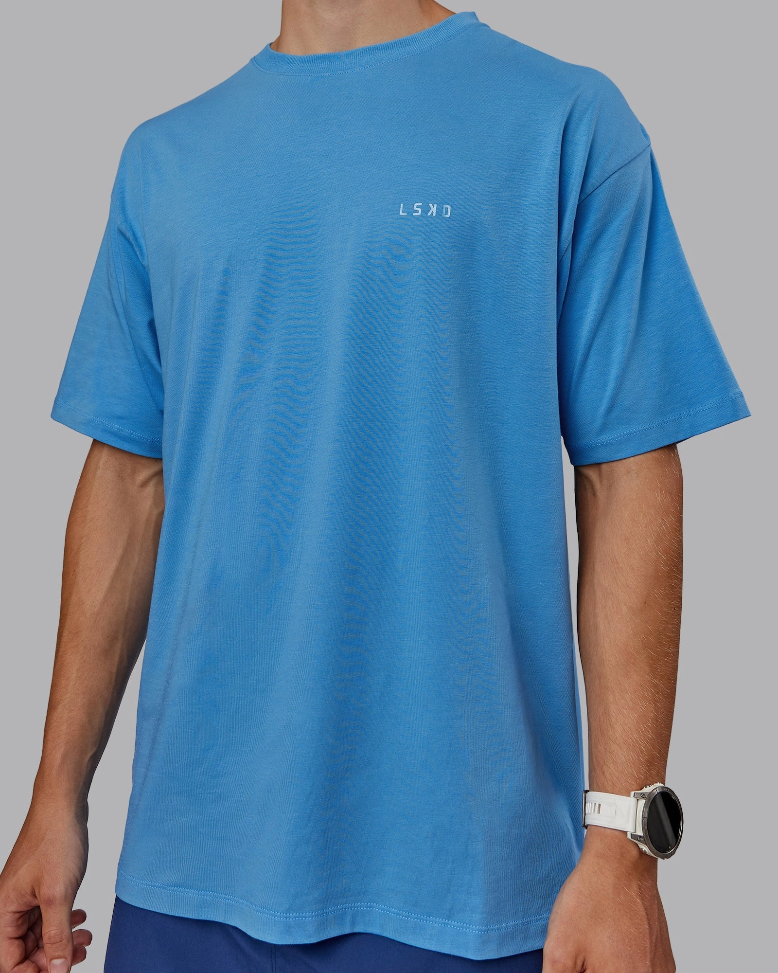 Unisex PimaFLX Tee Oversize - Azure Blue