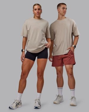 Unisex PimaFLX Tee Oversize - Shale Beige