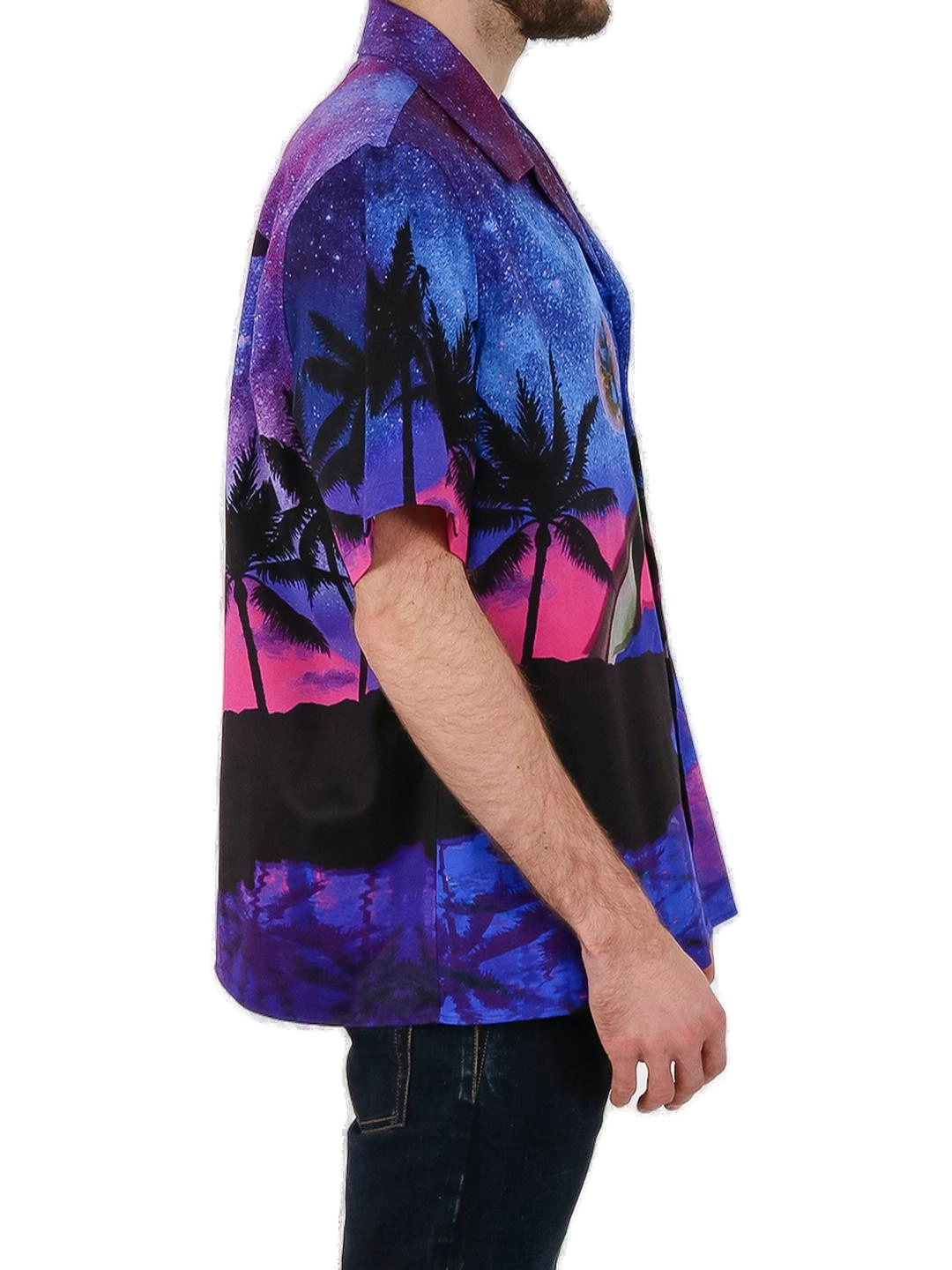 Valentino All-Over Water Sky Printed Shirt