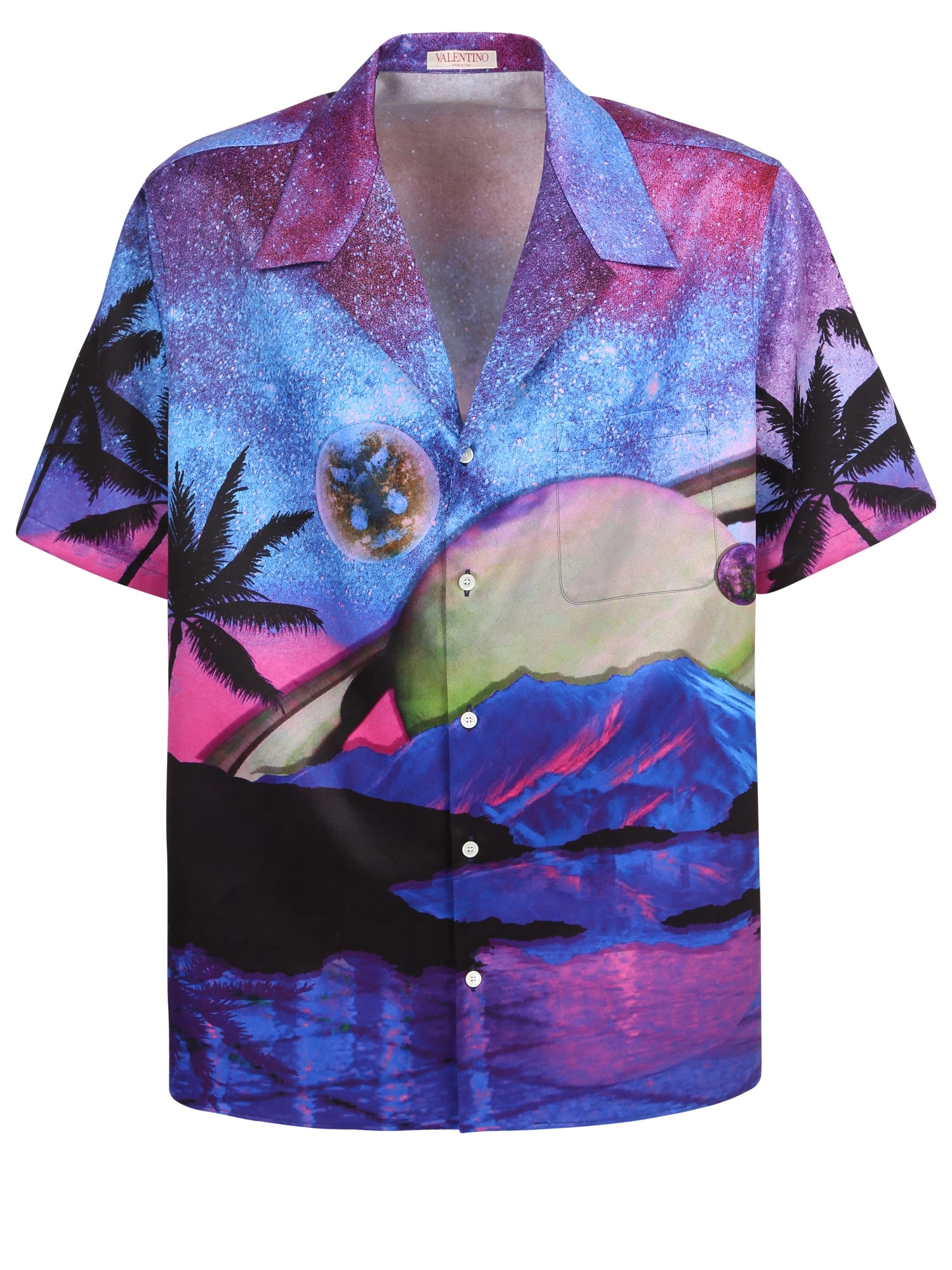 Valentino All-Over Water Sky Printed Shirt