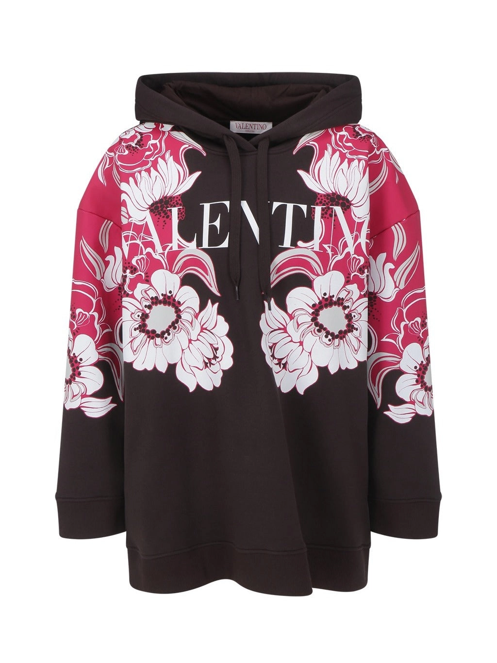 Valentino Floral Printed Long-Sleeved Hoodie