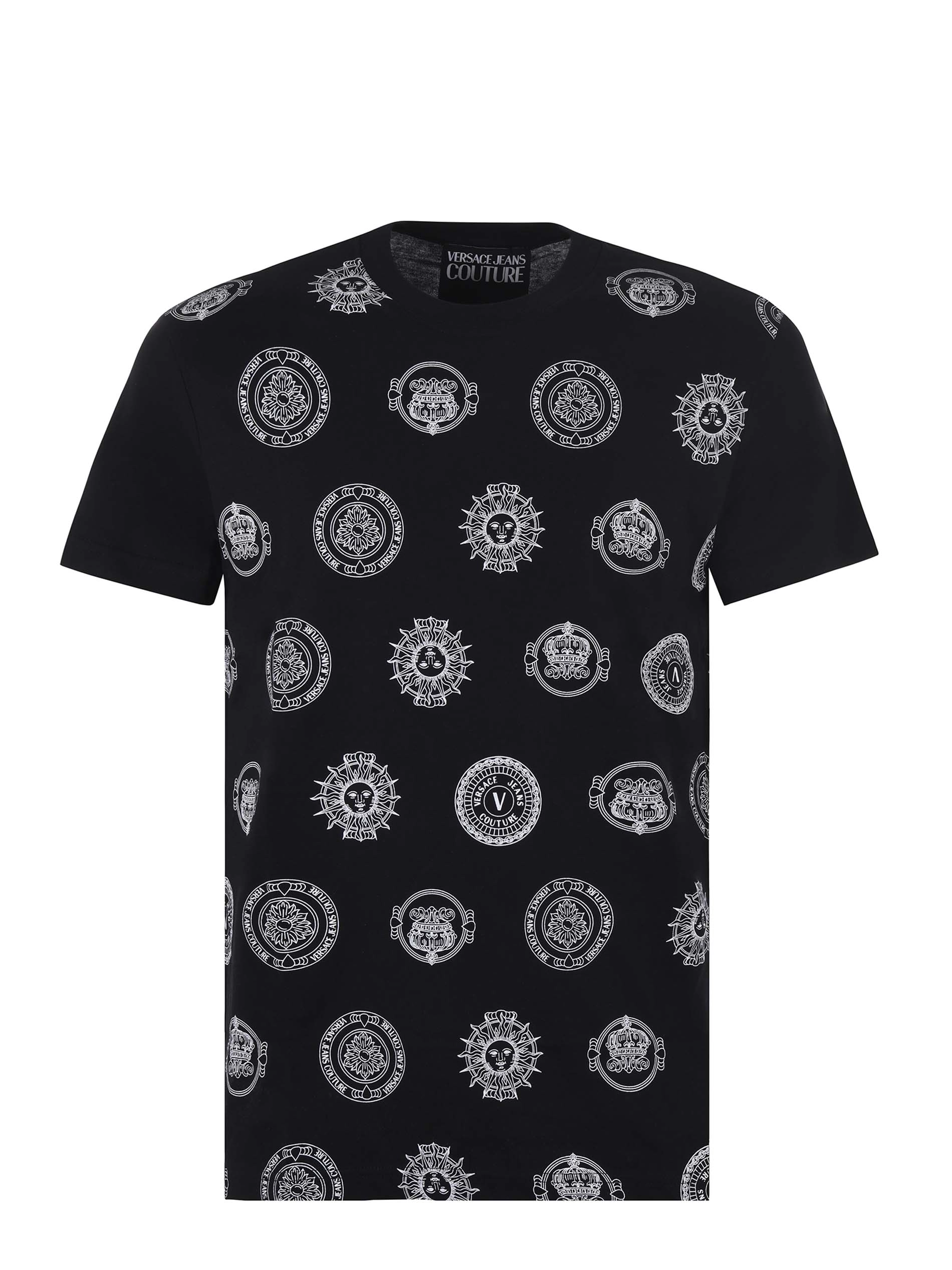 Versace Jeans Couture All-Over Logo Crewneck T-Shirt