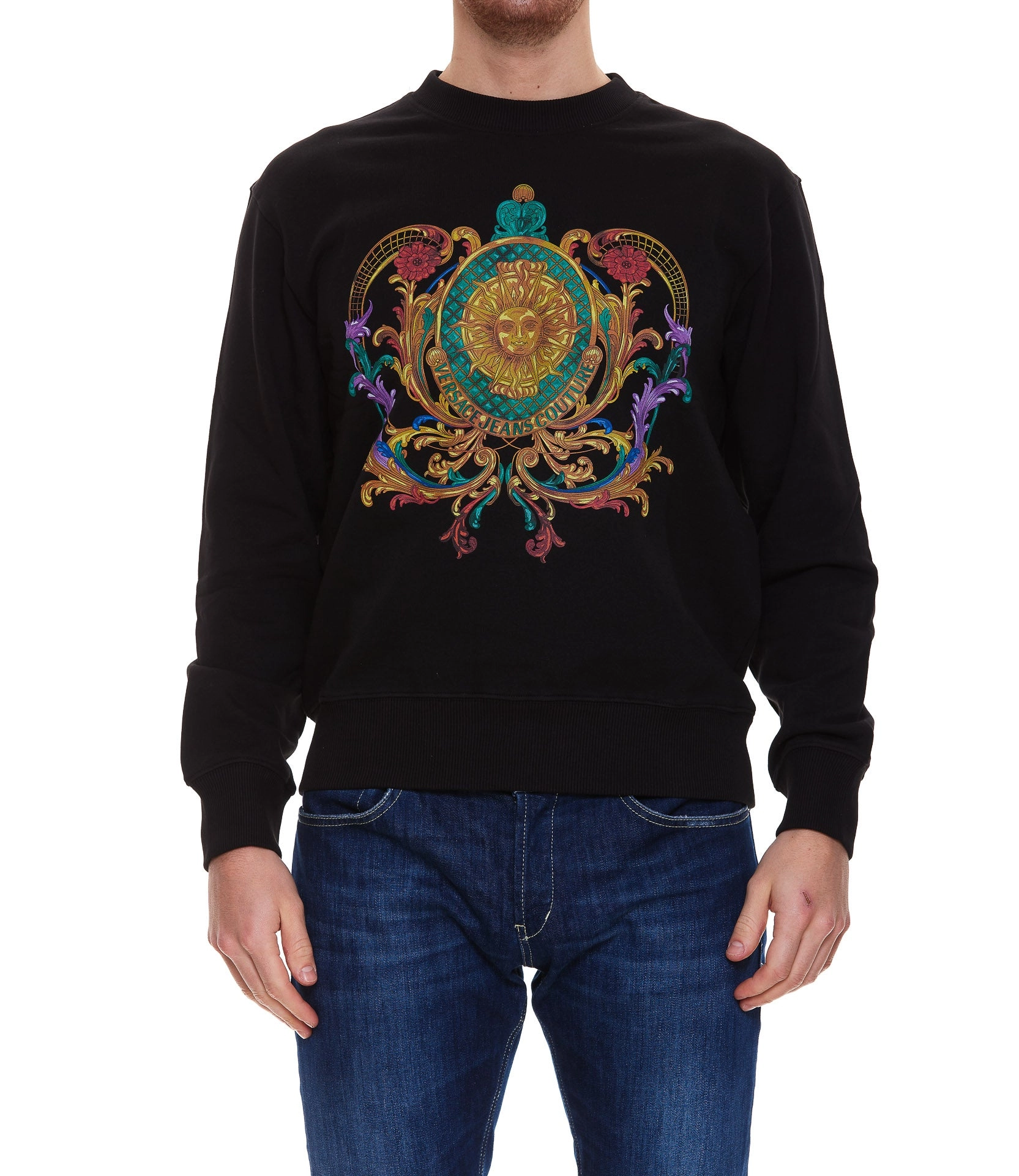 Versace Jeans Couture Printed Crewneck Sweatshirt