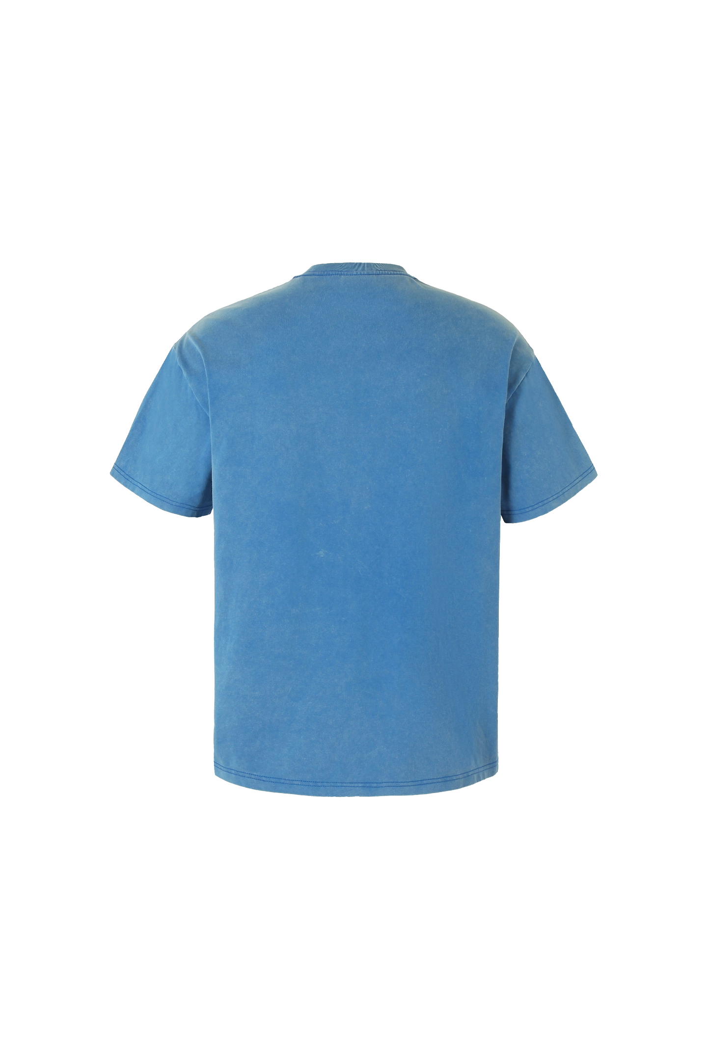 Washed Blue Angel Cross Short-Sleeved T-shirt