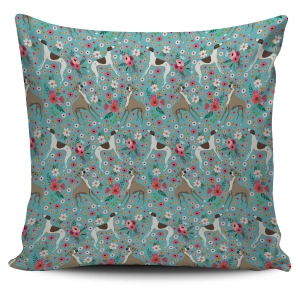 Whippet Flower Pillow Cover