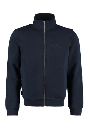 Woolrich Logo Embroidered Zip-Up Jumper