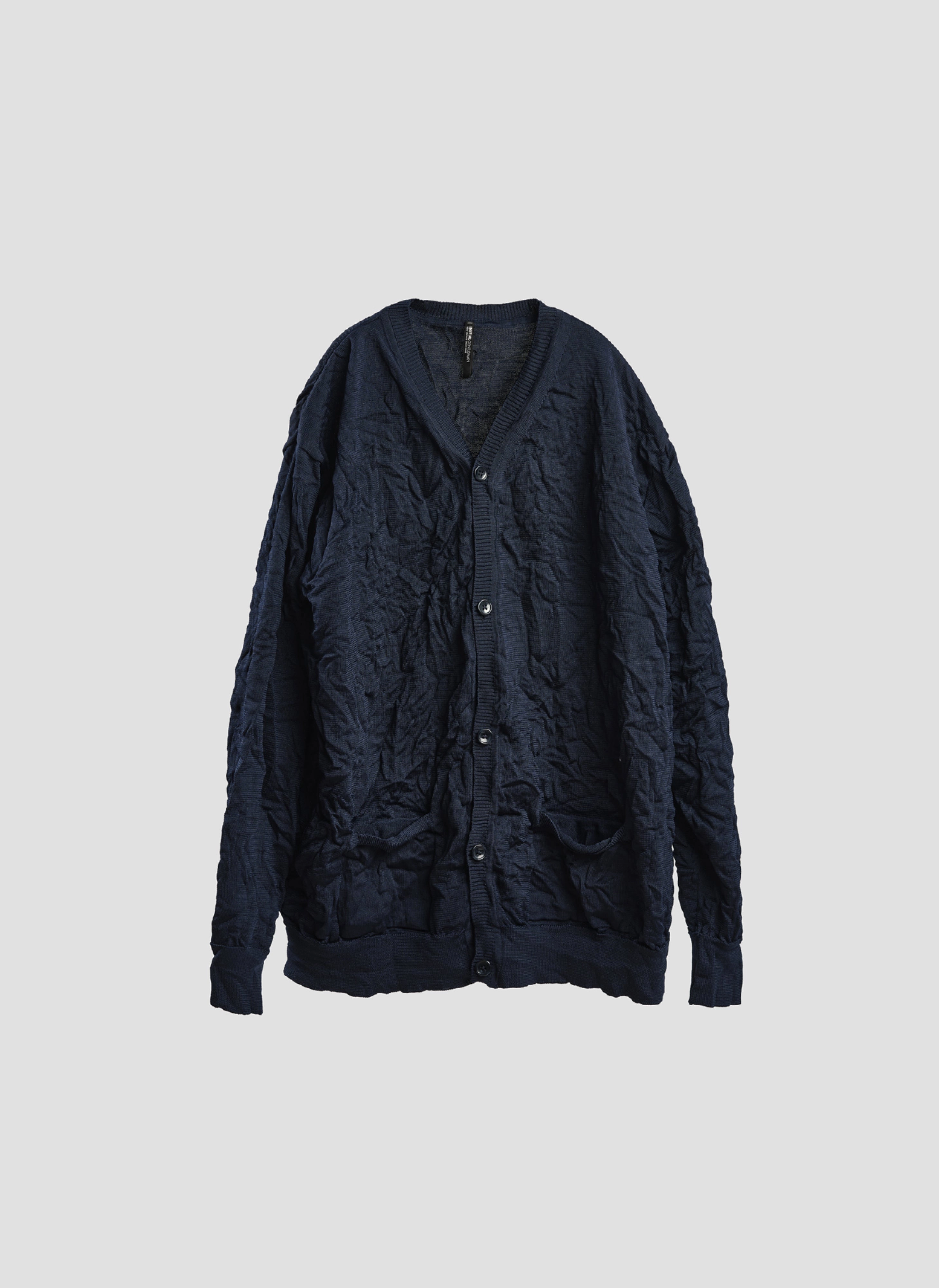 Wrinkle Polyester Dry Knit Cardigan