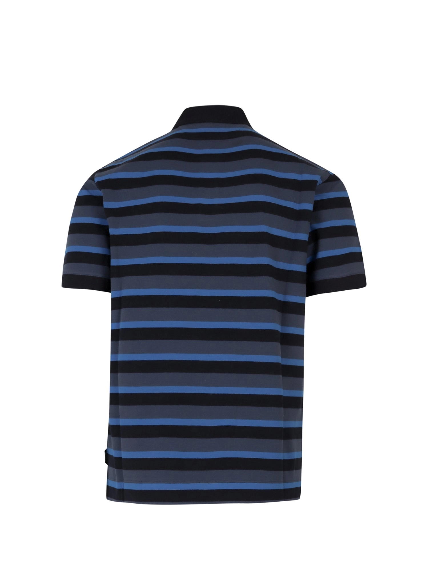 Z Zegna Striped Button Detailed Polo Shirt